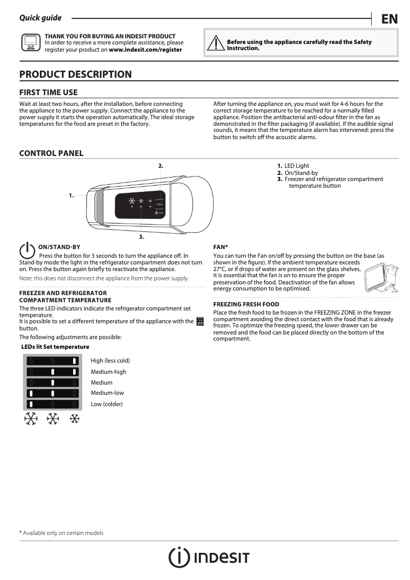 Página 1 del manual Manual de usuario Indesit BI 18A2 DI
