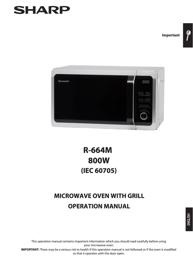 Imagen de la primera página del manual del dispositivo R-664WM