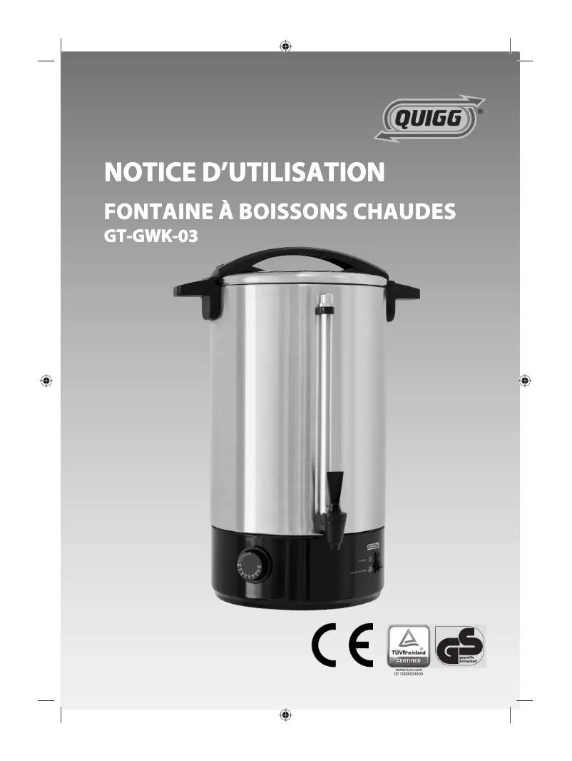 Imagen de la primera página del manual del dispositivo GT-GWK-03