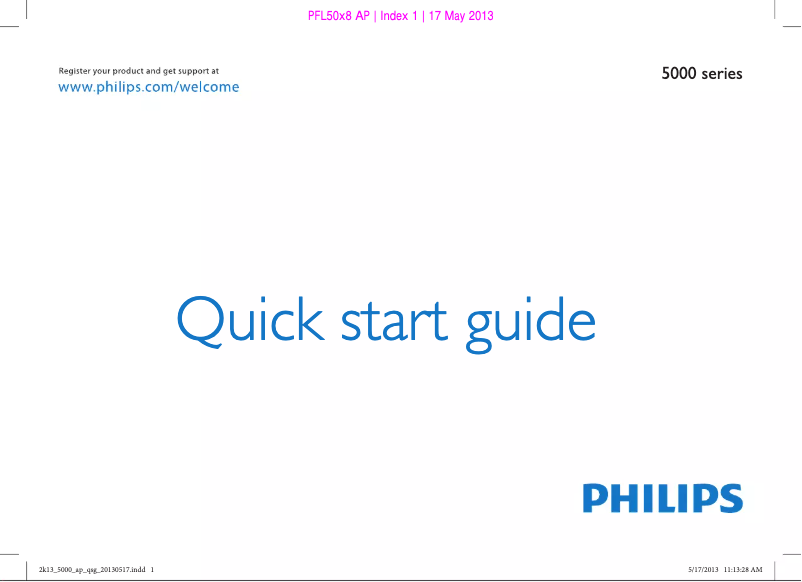 Imagen de la primera página del manual del dispositivo 46PFL5008D