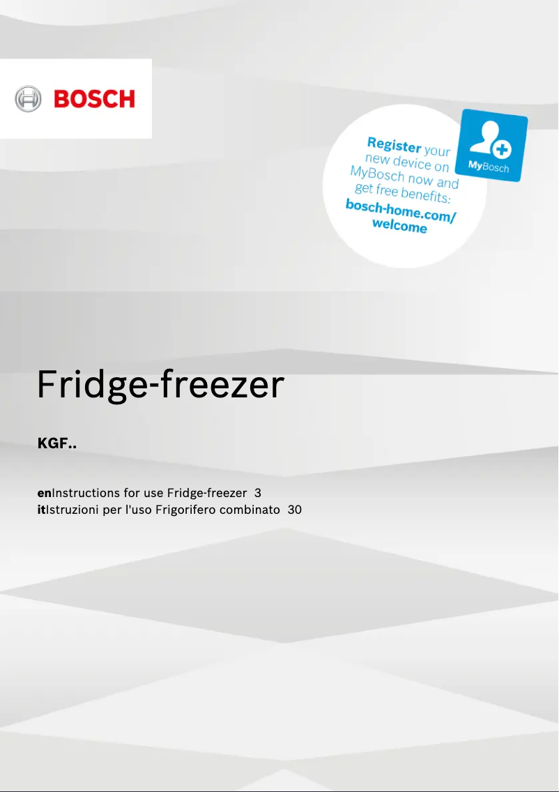 Imagen de la primera página del manual del dispositivo KGF49SB40