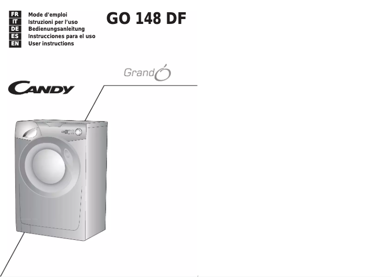 Página 1 del manual Manual de usuario Candy GO 148DF-03S