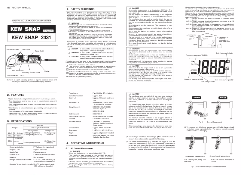 Imagen de la primera página del manual del dispositivo 2431