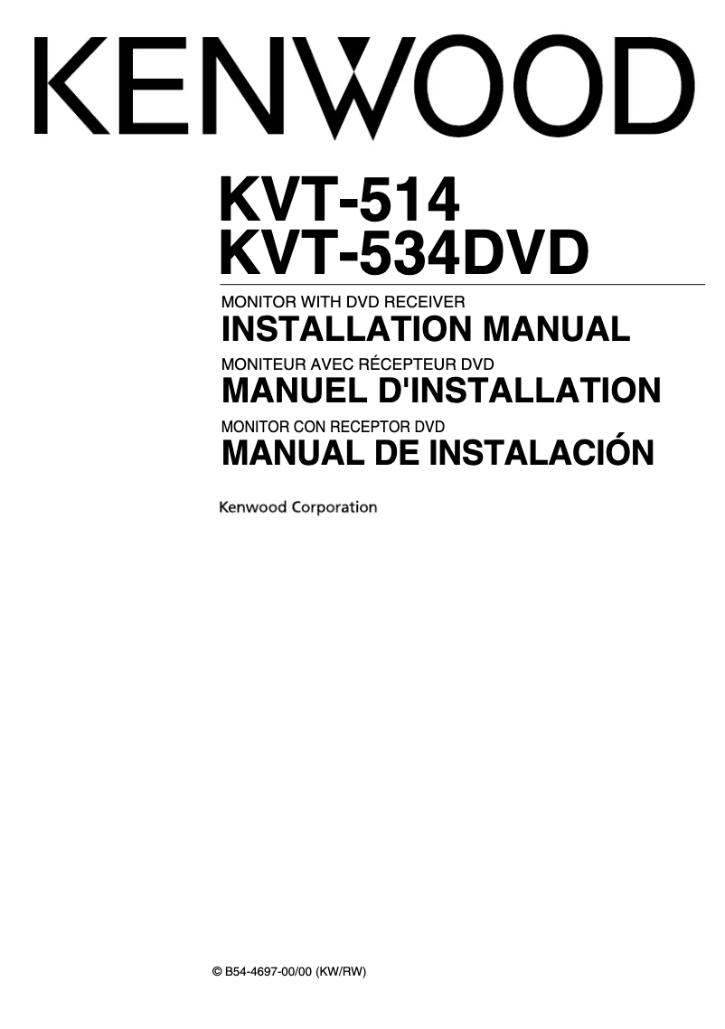 Página 1 del manual Manual de usuario Kenwood KVT-514