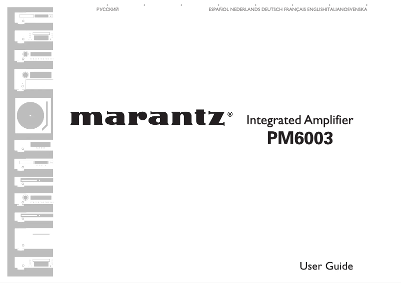 Página 1 del manual Manual de usuario Marantz PM6003