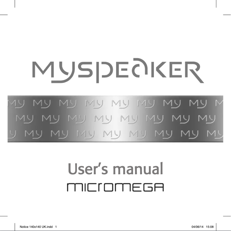 Imagen de la primera página del manual del dispositivo MySPEAKER