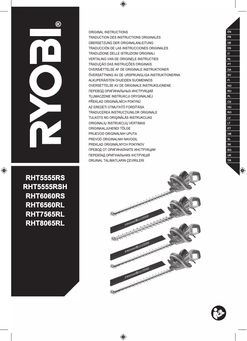 Página 1 del manual Manual de usuario RYOBI RHT6060RS