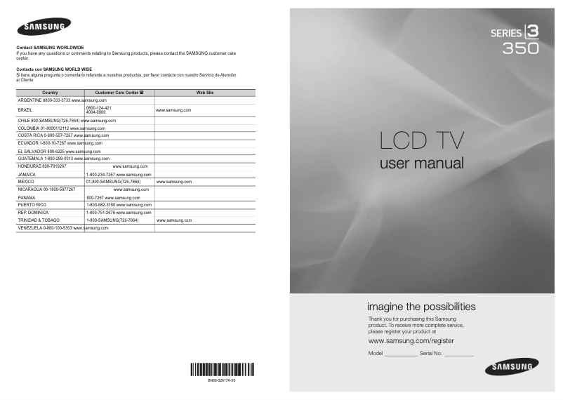 Página 1 del manual Manual de usuario Samsung LN32C350