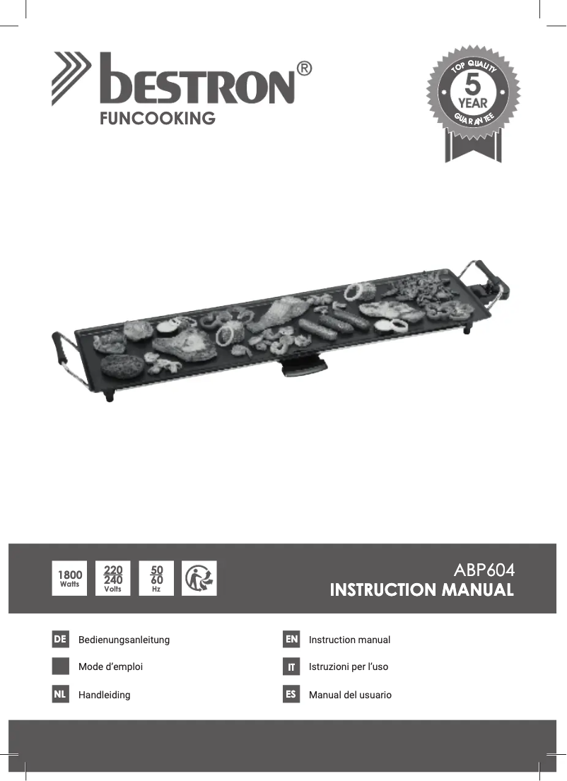 Página 1 del manual Manual de usuario Bestron ABP604