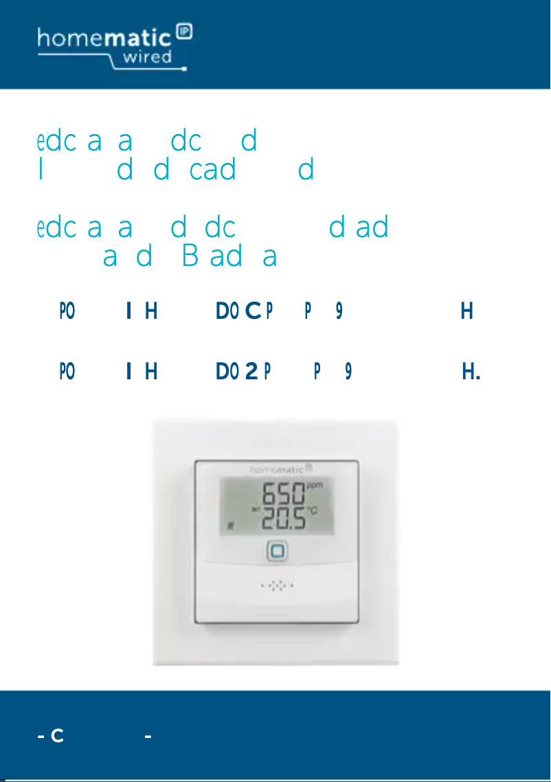 Página 1 del manual Manual de usuario Homematic IP HmIPW-SCTHD