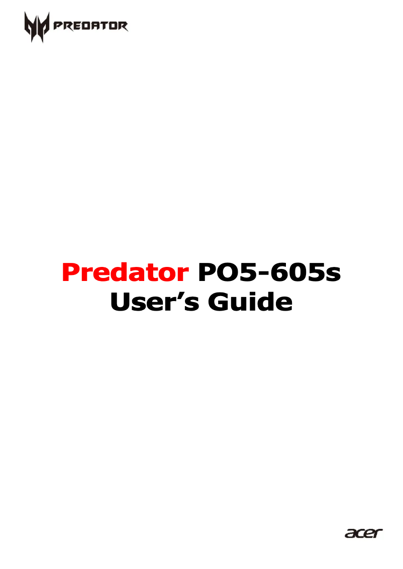 Imagen de la primera página del manual del dispositivo Predator PO5-605s