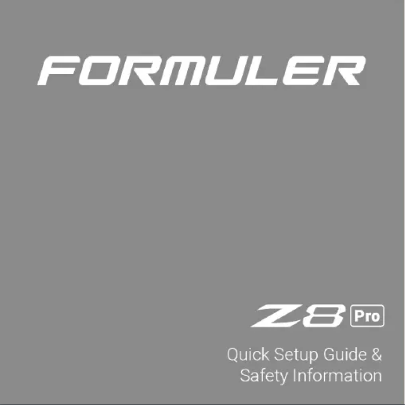 Imagen de la primera página del manual del dispositivo Z8 PRO