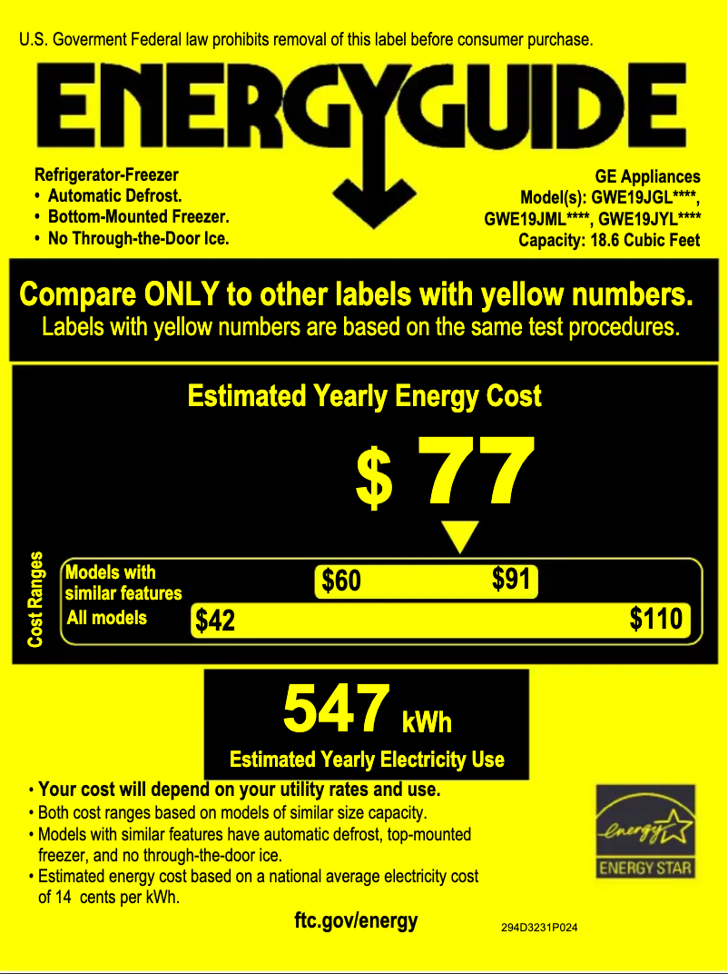 Imagen de la primera página del manual del dispositivo GWE19JGLBB