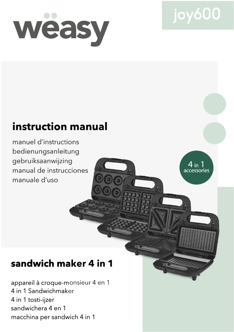 Imagen de la primera página del manual del dispositivo joy600