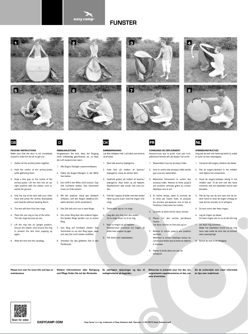 Página nº 1 - Manual de usuario Easy Camp Funster