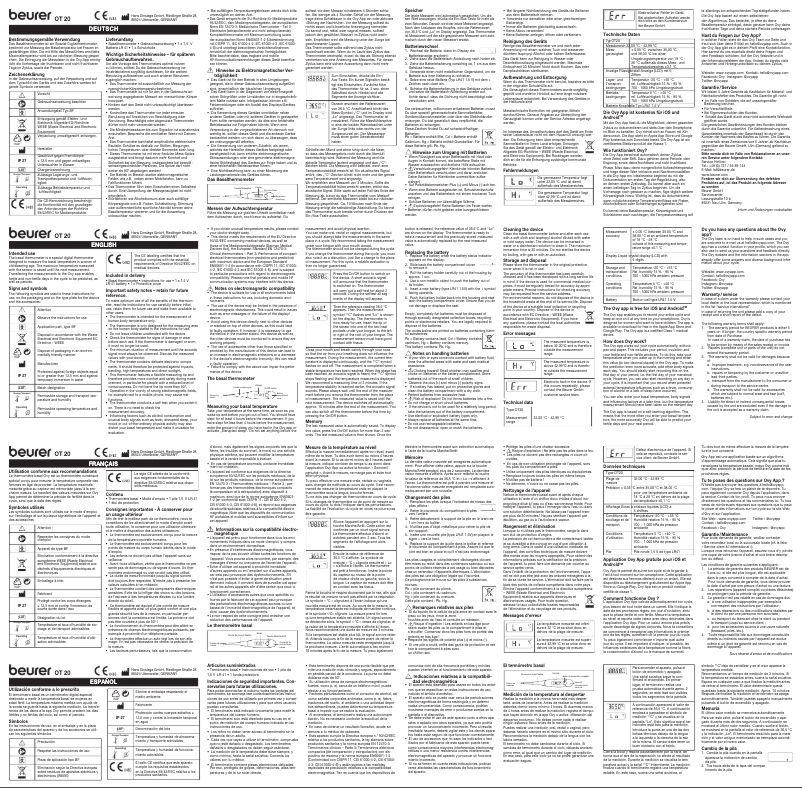 Imagen de la primera página del manual del dispositivo OT 20