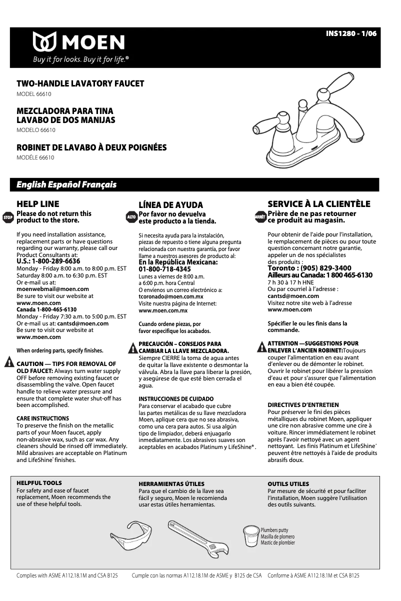 Imagen de la primera página del manual del dispositivo Brantford 66610