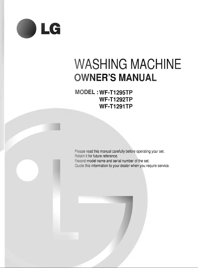 Imagen de la primera página del manual del dispositivo WF-T1292TP