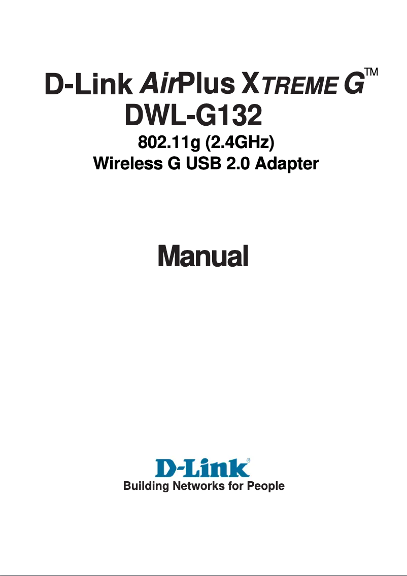 Página 1 del manual Manual de usuario D-Link DWL-G132