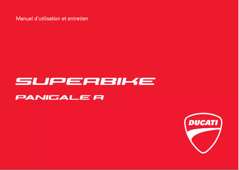 Imagen de la primera página del manual del dispositivo Panigale R (2016)