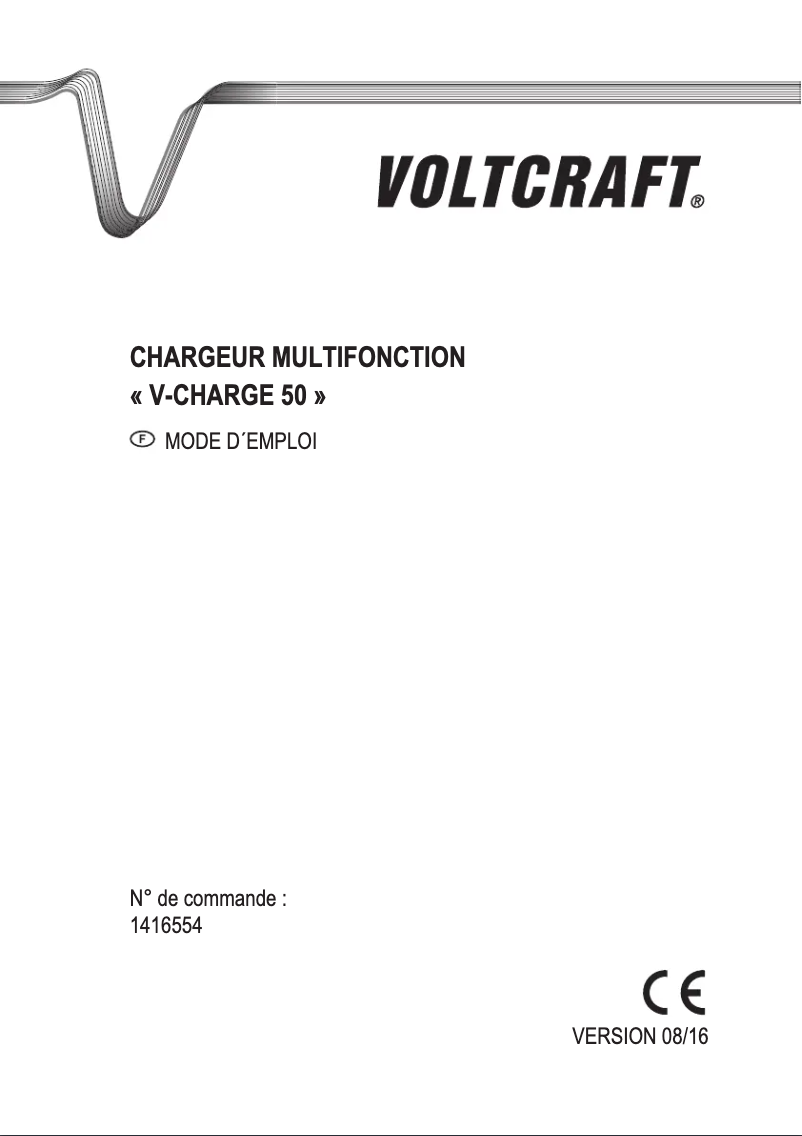 Imagen de la primera página del manual del dispositivo V-Charge 50
