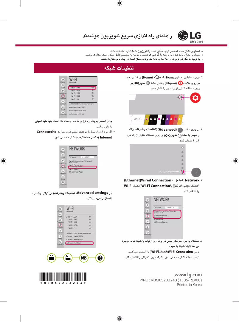 Página 1 del manual Guía de instalación LG 43UF640T