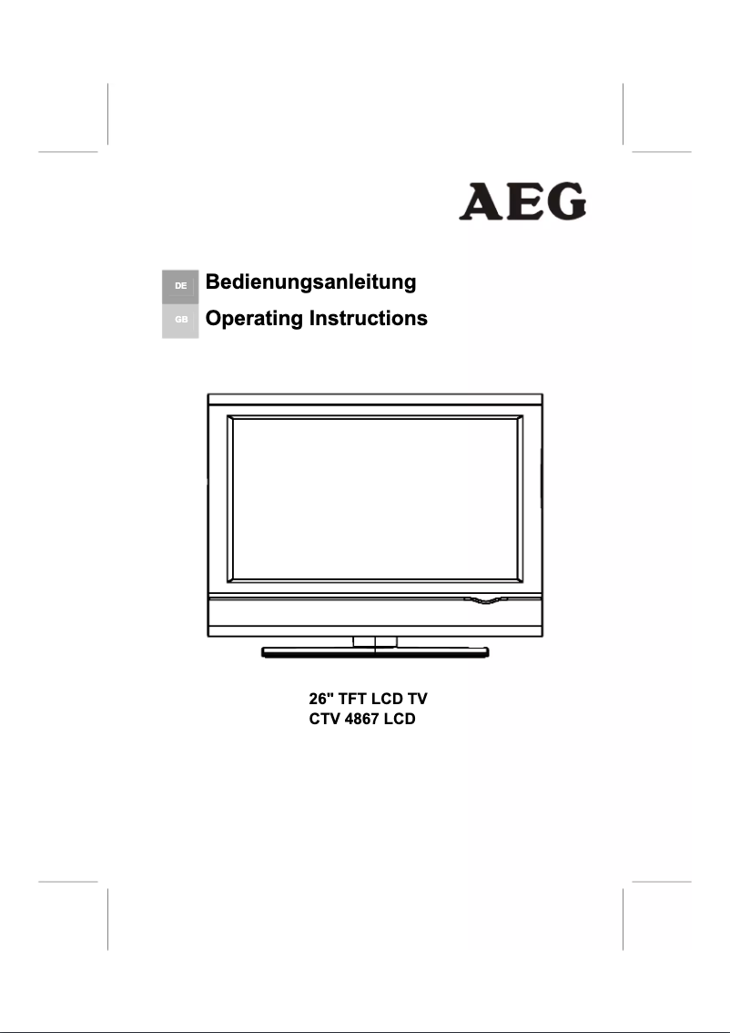Imagen de la primera página del manual del dispositivo CTV 4867