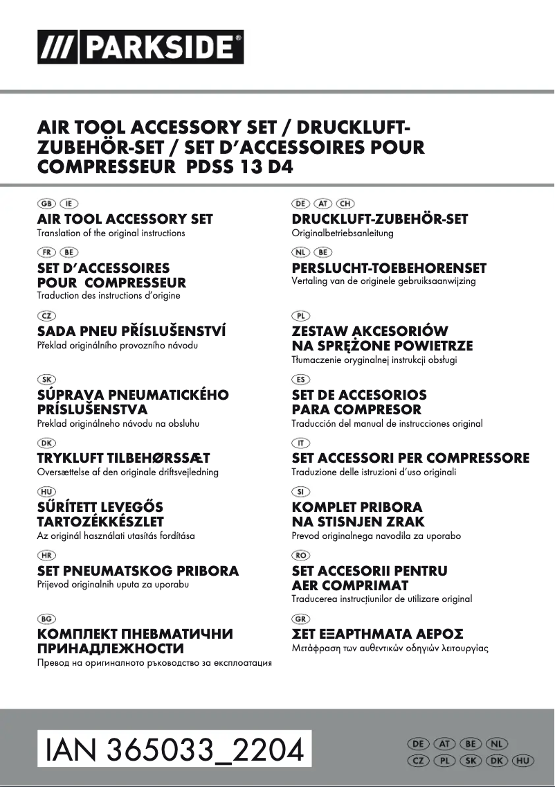 Página 1 del manual Manual de usuario Parkside PDSS 13 D4