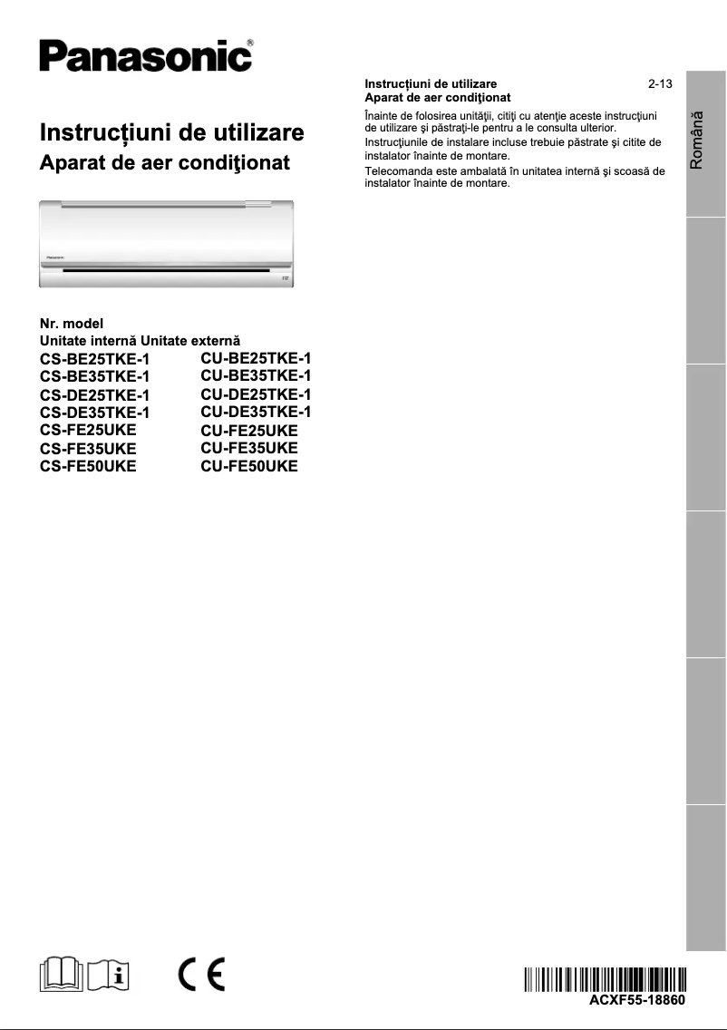 Imagen de la primera página del manual del dispositivo CS-FE35UKE