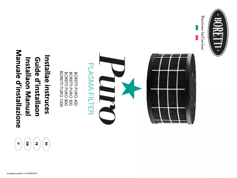 Página 1 del manual Manual de usuario Boretti PURO 800