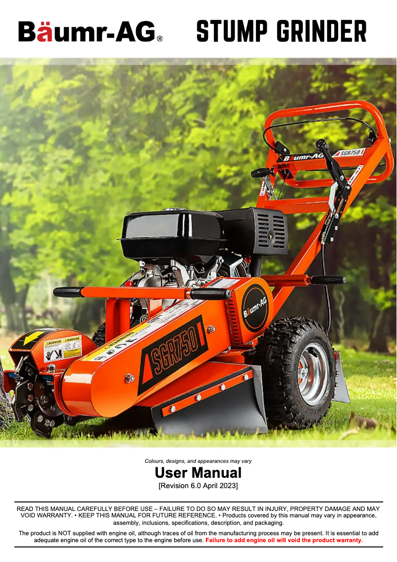 Página nº 1 - Manual de usuario Baumr-AG SGR750