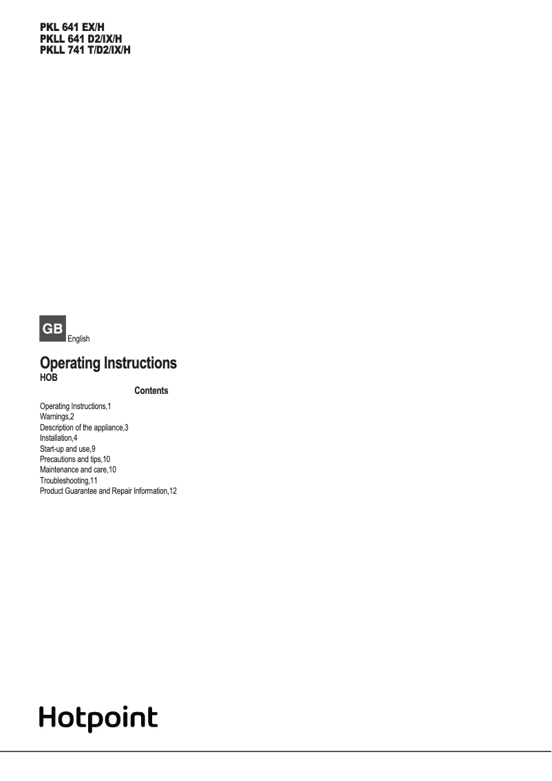 Imagen de la primera página del manual del dispositivo PKLL 641 D2/IX/H