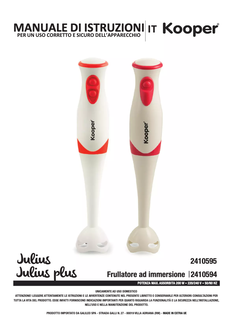 Página 1 del manual Manual de usuario Kooper 2410595