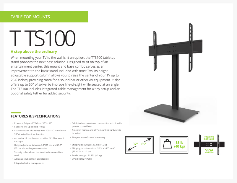 Imagen de la primera página del manual del dispositivo TTS100