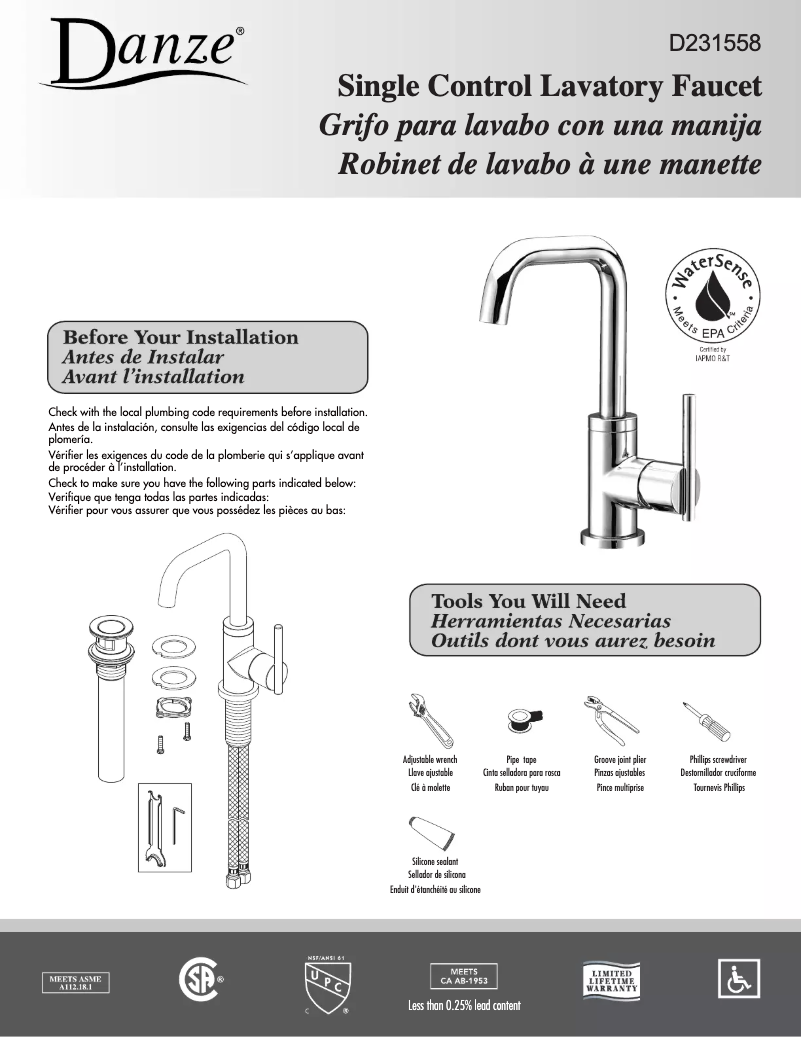 Imagen de la primera página del manual del dispositivo D231558