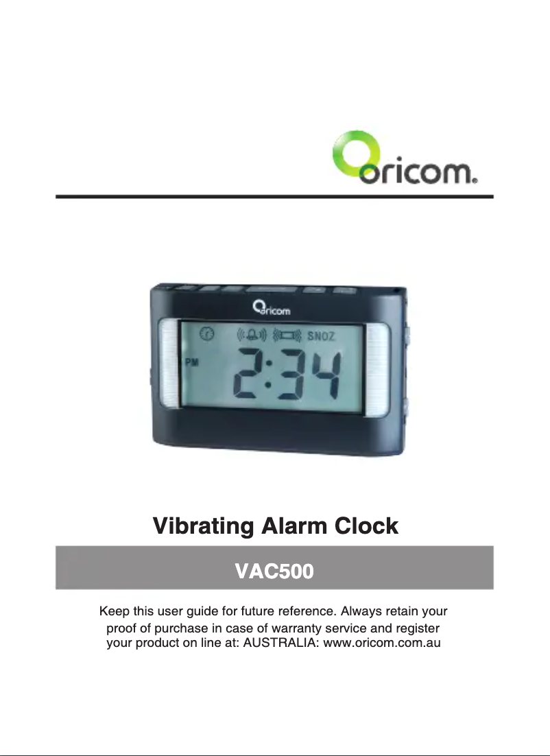 Imagen de la primera página del manual del dispositivo VAC500