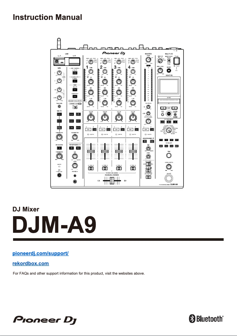 Imagen de la primera página del manual del dispositivo DJM-A9