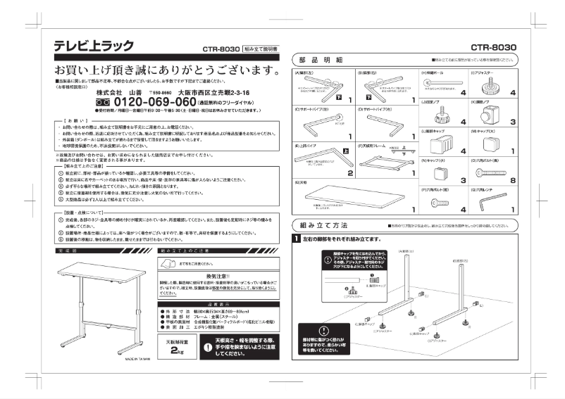 Imagen de la primera página del manual del dispositivo CTR-8030