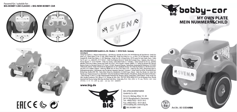 Página 1 del manual Manual de usuario BIG 800056486