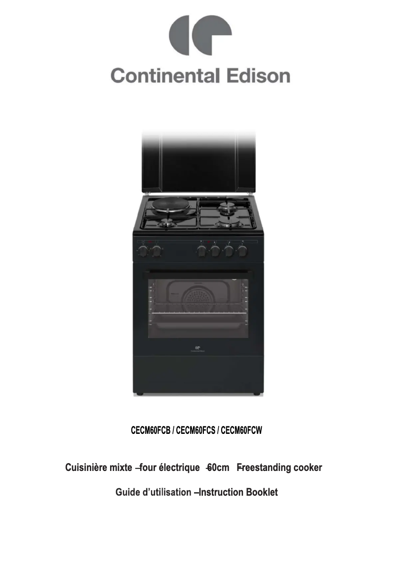 Imagen de la primera página del manual del dispositivo CECM60FCB