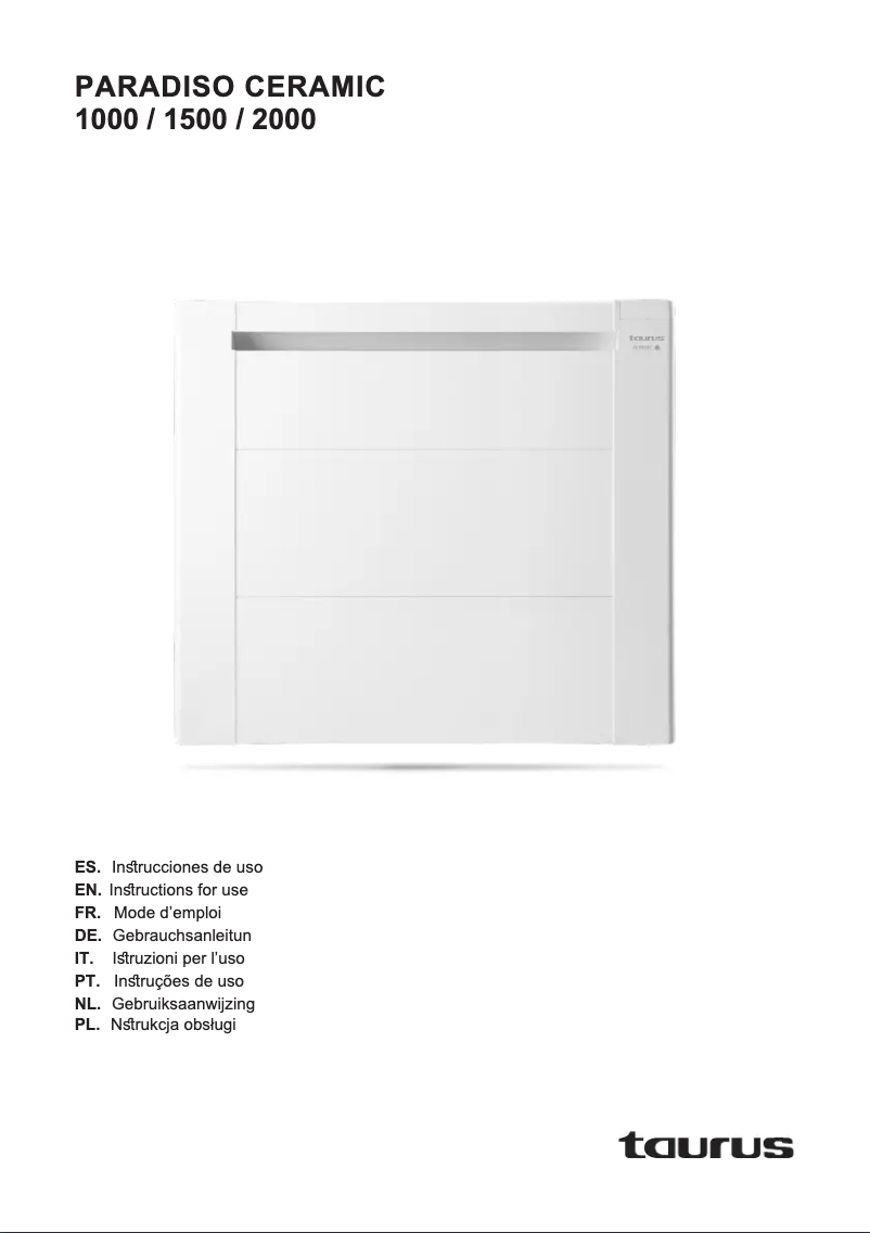 Imagen de la primera página del manual del dispositivo Alpatec Paradiso Ceramic 1500W