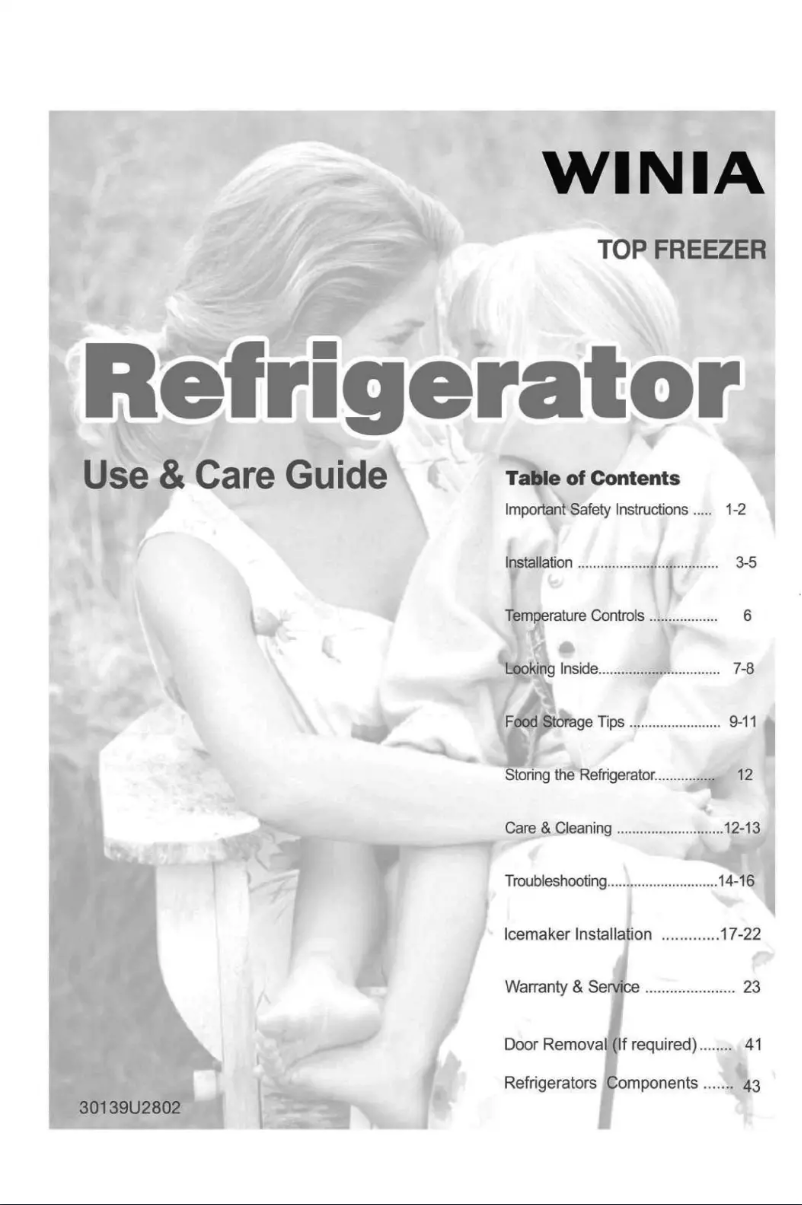 Página 1 del manual Manual de usuario Winia WTE21GSWCD