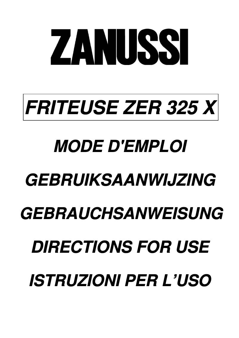 Página nº 1 - Manual de usuario Zanussi ZER325X