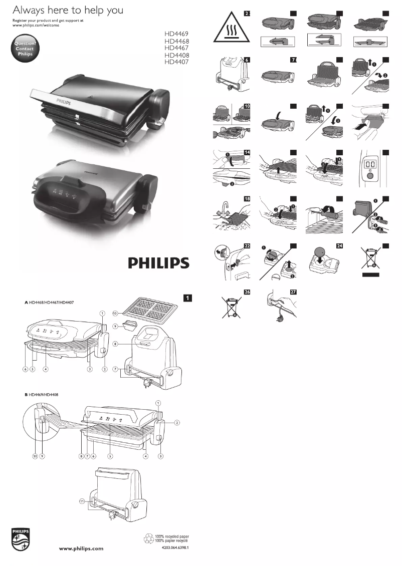 Imagen de la primera página del manual del dispositivo HD4468