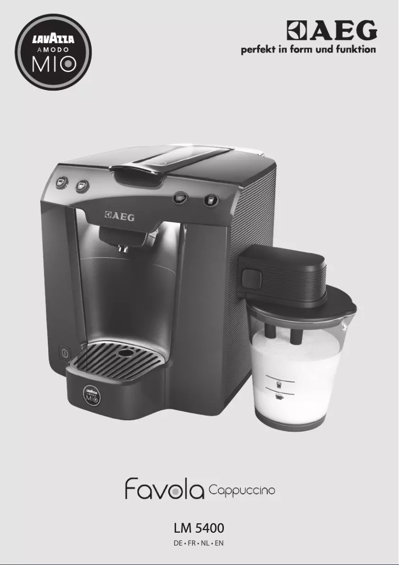 Imagen de la primera página del manual del dispositivo Favola Cappuccino Lavazza A Modo Mio LM5400
