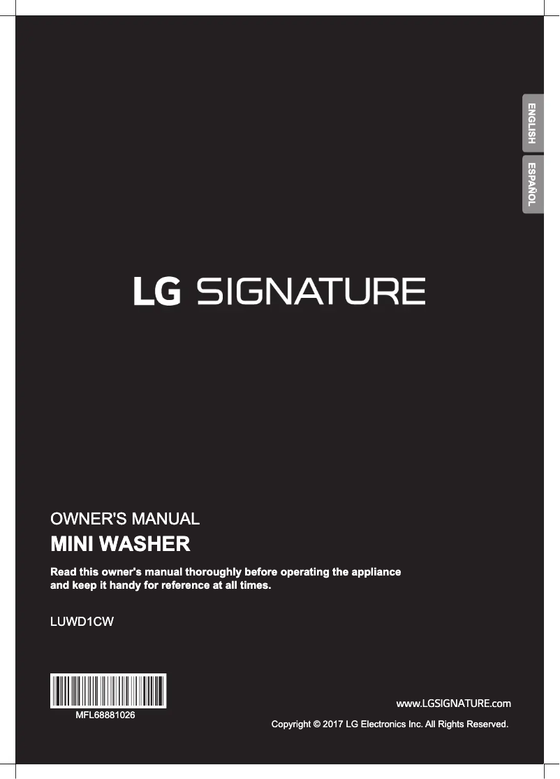 Página nº 1 - Manual de usuario LG UWD1CW