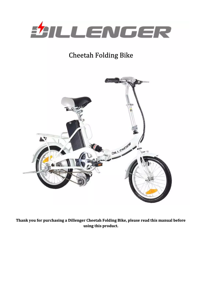 Imagen de la primera página del manual del dispositivo Cheetah