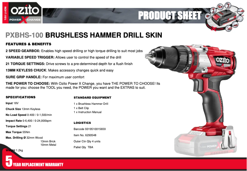 Imagen de la primera página del manual del dispositivo PXBHS-100