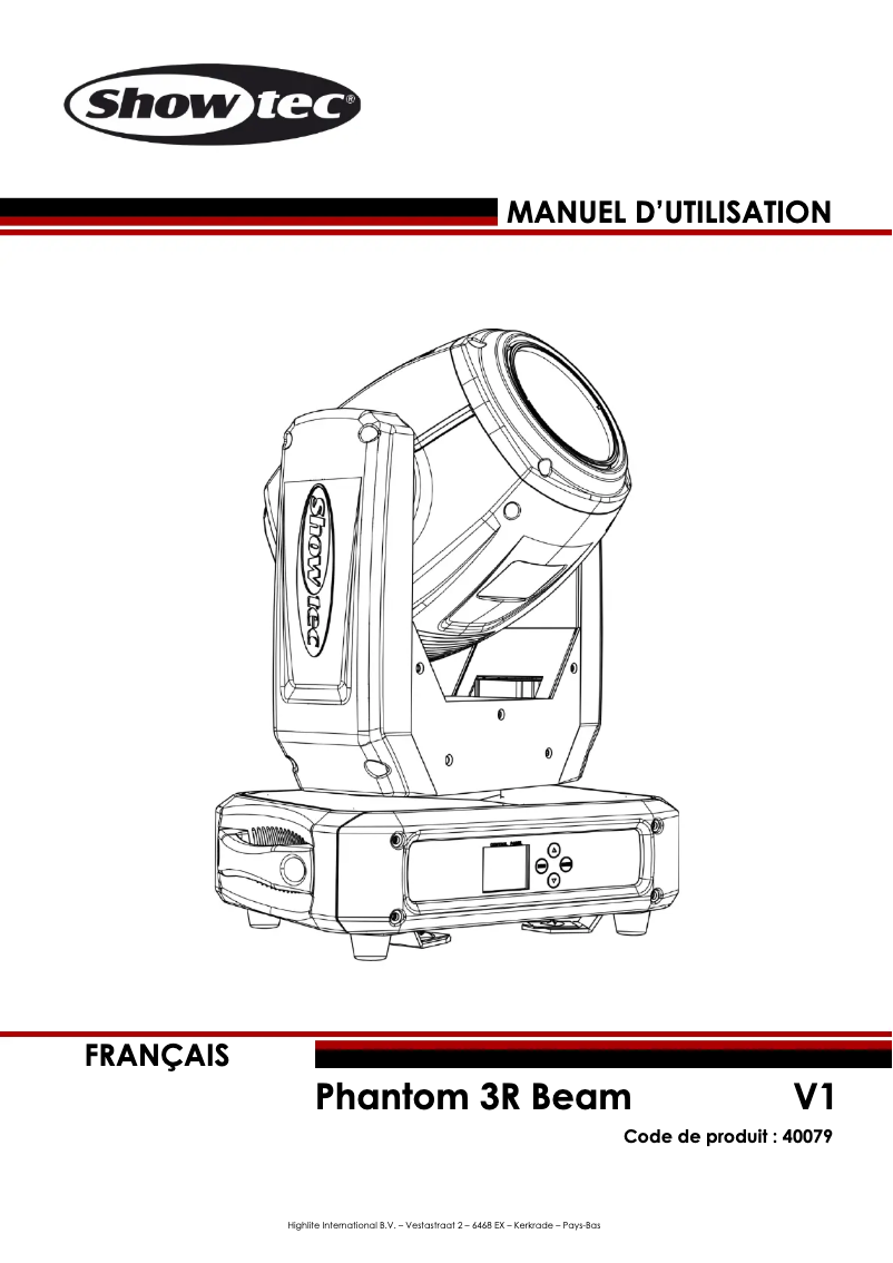 Imagen de la primera página del manual del dispositivo Phantom 3R Beam