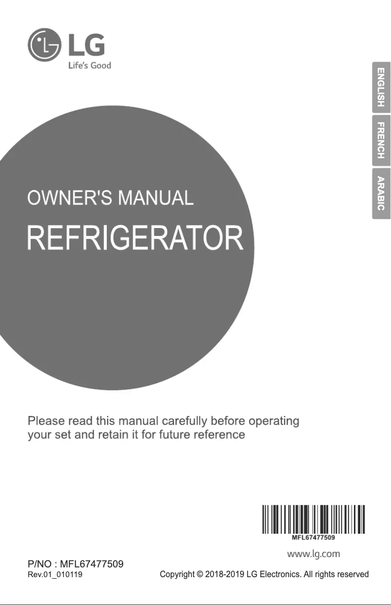 Imagen de la primera página del manual del dispositivo GL-F602HLHU